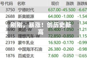 刚刚，暴涨！创历史新高