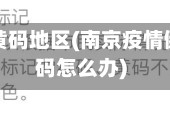 南京疫情黄码地区(南京疫情健康码黄码怎么办)
