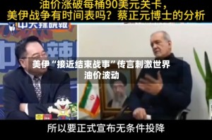 美伊“接近结束战事”传言刺激世界油价波动