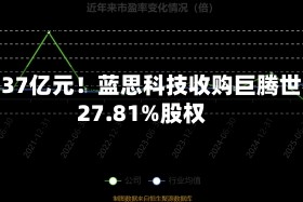 约6.37亿元！蓝思科技收购巨腾世界27.81%股权