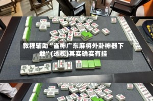 教程辅助“雀神广东麻将外卦神器下载”(透视)其实确实有挂