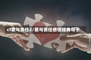 cf爱与责任2/爱与责任感悟经典句子
