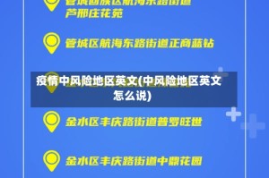 疫情中风险地区英文(中风险地区英文怎么说)