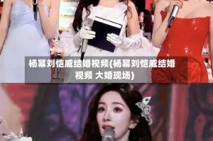杨幂刘恺威结婚视频(杨幂刘恺威结婚视频 大婚现场)