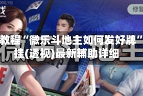 实测教程“微乐斗地主如何发好牌”开挂(透视)最新辅助详细