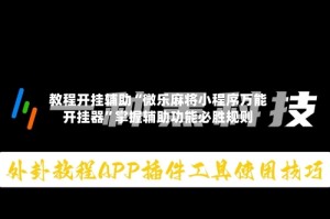 教程开挂辅助“微乐麻将小程序万能开挂器”掌握辅助功能必胜规则