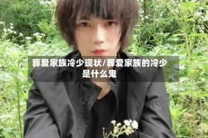 葬爱家族冷少现状/葬爱家族的冷少是什么鬼