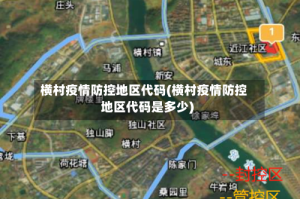 横村疫情防控地区代码(横村疫情防控地区代码是多少)