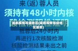 成都疫情等级地区(成都疫情等级地区最新)