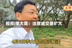 视频|李大霄：注意成交量扩大