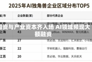 国资与产业资本齐入场 AI领域频现大额融资