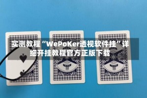 实测教程“WePoKer透视软件挂”详细开挂教程官方正版下载