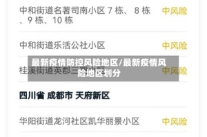 最新疫情防控风险地区/最新疫情风险地区划分