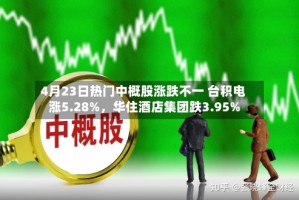 4月23日热门中概股涨跌不一 台积电涨5.28%，华住酒店集团跌3.95%