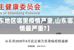 【山东地区哪里疫情严重,山东哪里疫情最严重?】