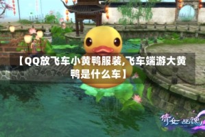 【QQ放飞车小黄鸭服装,飞车端游大黄鸭是什么车】