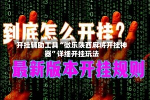 开挂辅助工具“微乐陕西麻将开挂神器”详细开挂玩法