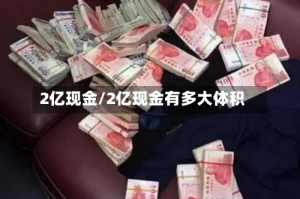 2亿现金/2亿现金有多大体积