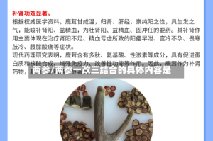 两参/两参一改三结合的具体内容是