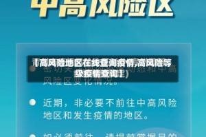 【高风险地区在线查询疫情,高风险等级疫情查询】