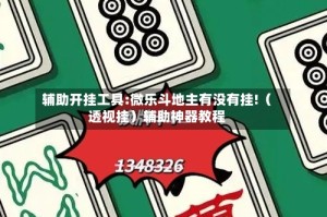辅助开挂工具:微乐斗地主有没有挂!（透视挂）辅助神器教程