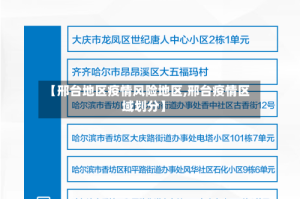 【邢台地区疫情风险地区,邢台疫情区域划分】