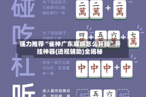 强力推荐“雀神广东麻将怎么开挂”开挂神器{透视辅助}全揭秘