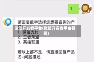 微信开发者平台(微信开发者平台客服)