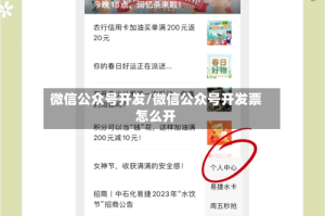 微信公众号开发/微信公众号开发票怎么开