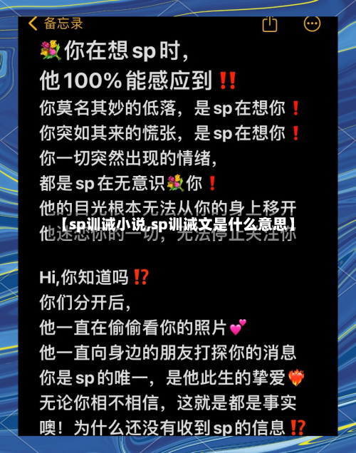 【sp训诫小说,sp训诫文是什么意思】-第1张图片