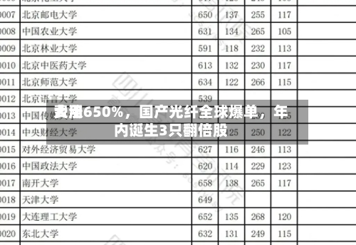 费用大涨650%，国产光纤全球爆单	，年内诞生3只翻倍股-第2张图片