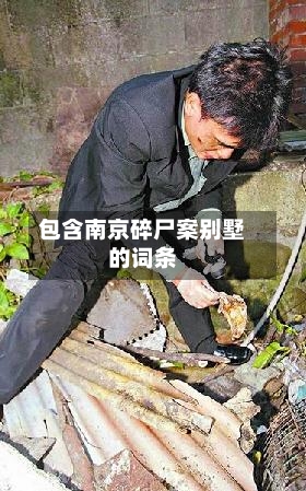 包含南京碎尸案别墅的词条-第1张图片