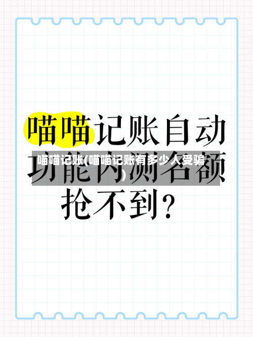喵喵记账(喵喵记账有多少人受骗)-第2张图片