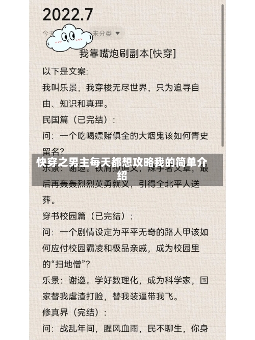 快穿之男主每天都想攻略我的简单介绍-第1张图片