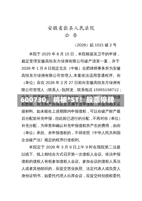 600730，将被*ST！股票停牌-第2张图片