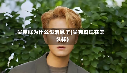 吴克群为什么没消息了(吴克群现在怎么样)-第1张图片