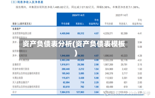 资产负债表分析(资产负债表模板)-第1张图片