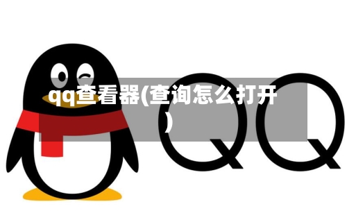 qq查看器(查询怎么打开)-第2张图片