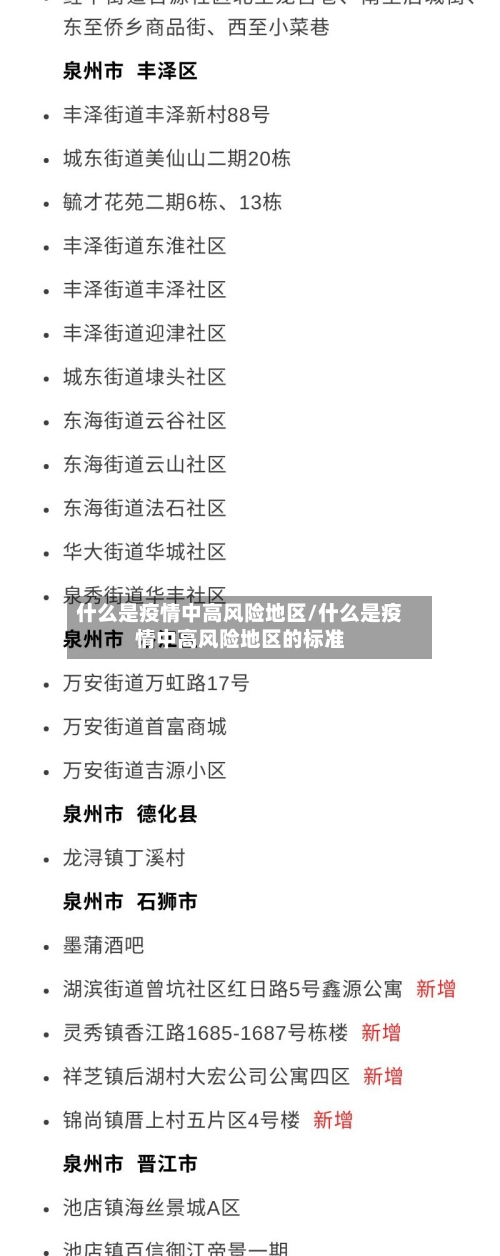什么是疫情中高风险地区/什么是疫情中高风险地区的标准-第2张图片
