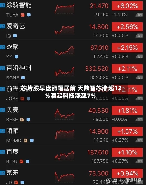芯片股早盘涨幅居前 天数智芯涨超12%澜起科技涨超7%-第1张图片