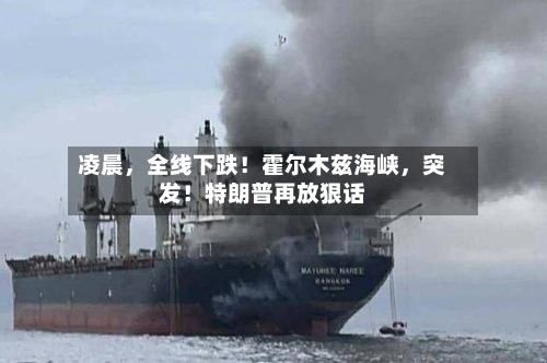 凌晨	，全线下跌！霍尔木兹海峡，突发！特朗普再放狠话-第2张图片