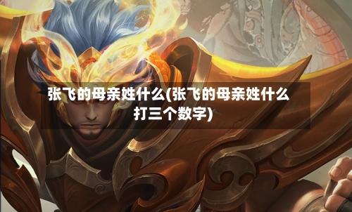 张飞的母亲姓什么(张飞的母亲姓什么打三个数字)-第2张图片