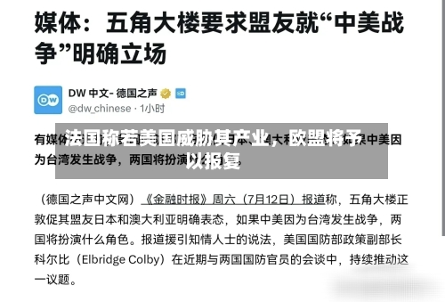法国称若美国威胁其产业，欧盟将予以报复-第2张图片