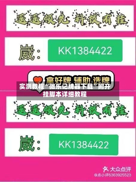 实测教程“微乐记牌器下载”附开挂脚本详细教程-第1张图片