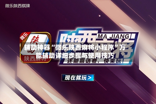 辅助神器“微乐陕西麻将小程序”万能辅助详细步骤与使用技巧-第3张图片