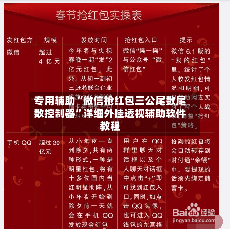 专用辅助“微信抢红包三公尾数尾数控制器	”详细外挂透视辅助软件教程-第1张图片