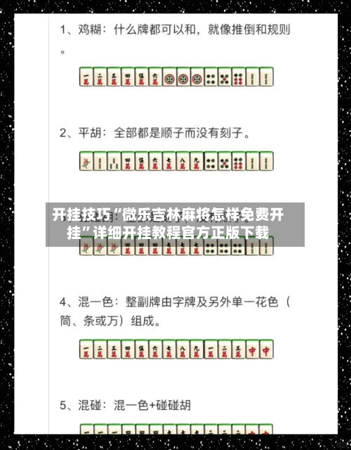 开挂技巧“微乐吉林麻将怎样免费开挂”详细开挂教程官方正版下载-第3张图片