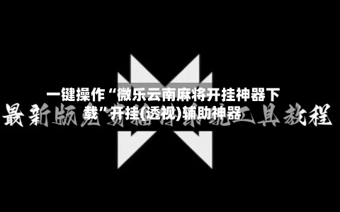 一键操作“微乐云南麻将开挂神器下载”开挂(透视)辅助神器-第2张图片