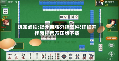 玩家必读:扬州麻将外挂软件!详细开挂教程官方正版下载-第2张图片