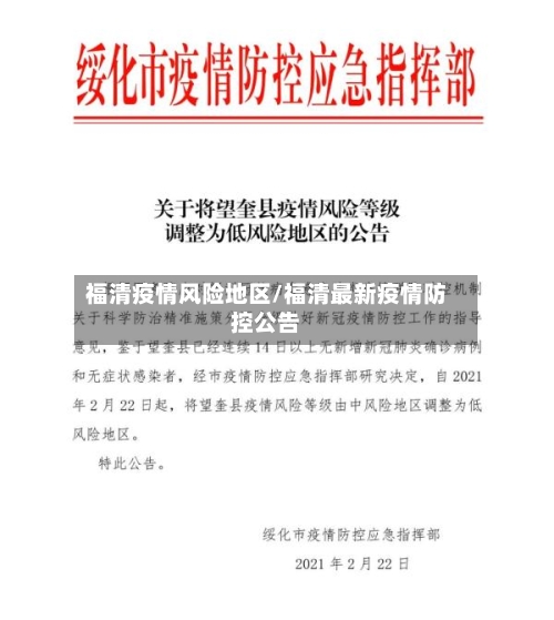 福清疫情风险地区/福清最新疫情防控公告-第2张图片